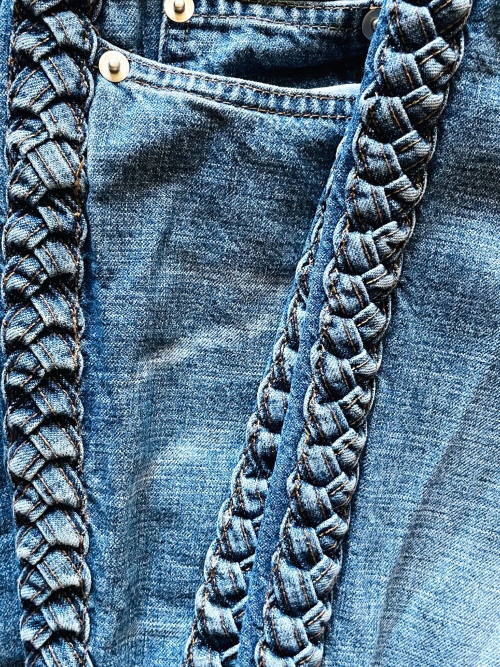 Unique Vintage Victoria's Secret Premium LondonJean Braid Detail Jeans 10 - Picture 3 of 12